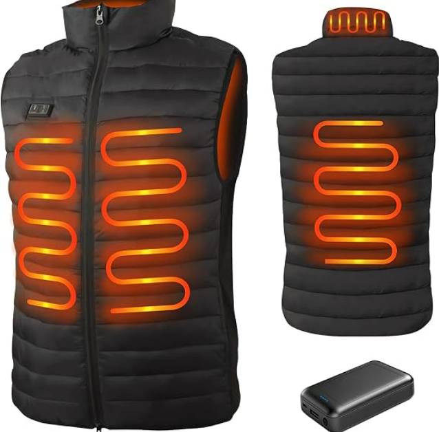 Chaleco calefactable seenlast para hombre con batería de 10.000 mAh