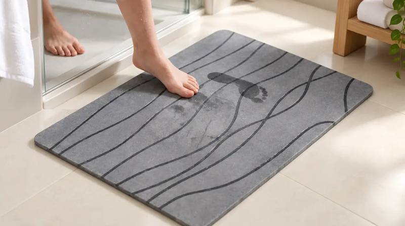Alfombra de baño de diatomita de 60×40 cm
