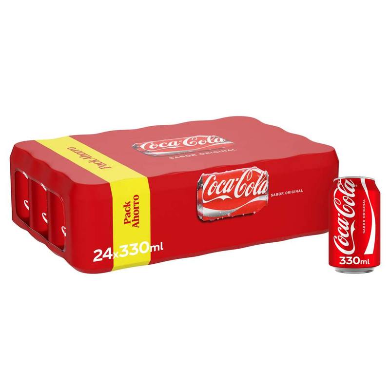 Pack de 24 latas de Coca-Cola Sabor Original de 330 ml