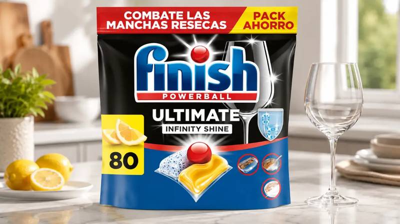Pack de 80 pastillas lavavajillas Finish Powerball Ultimate Infinity Shine