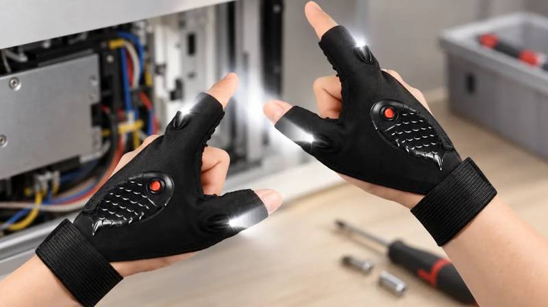Guantes LED Zynxel con luces integradas para trabajar con las manos libres