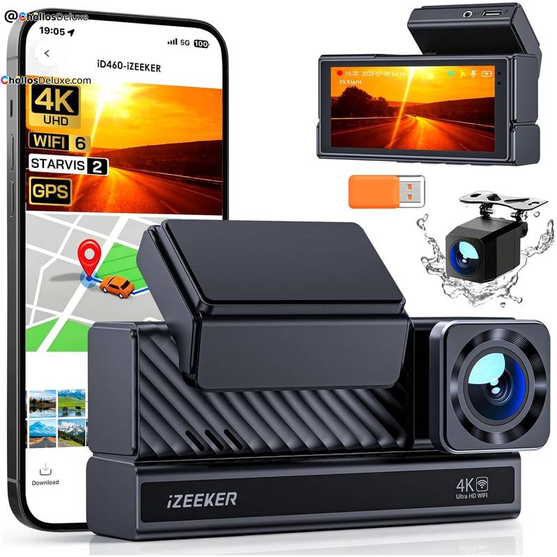 Dashcam doble iZEEKER iD460 4K con GPS
