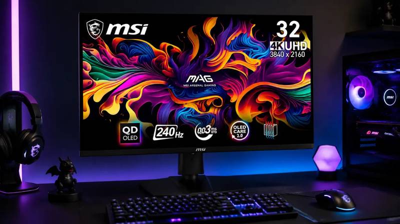 Monitor gaming MSI MAG 321UPX QD-OLED de 31,5 pulgadas 4K