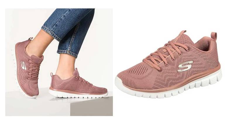 Zapatillas Skechers Graceful Get Connected malva para mujer