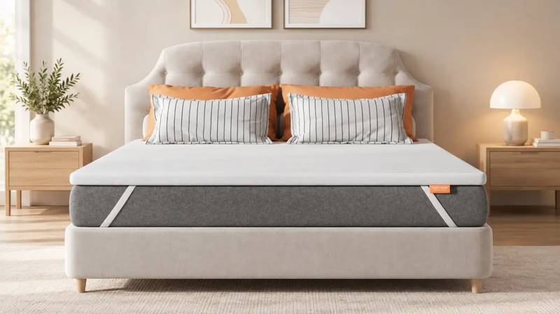 Topper de colchón Sweetnight de 135 por 190 cm con espuma viscoelástica en gel