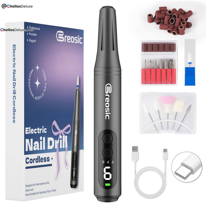 Torno eléctrico para uñas Breosic 12 en 1