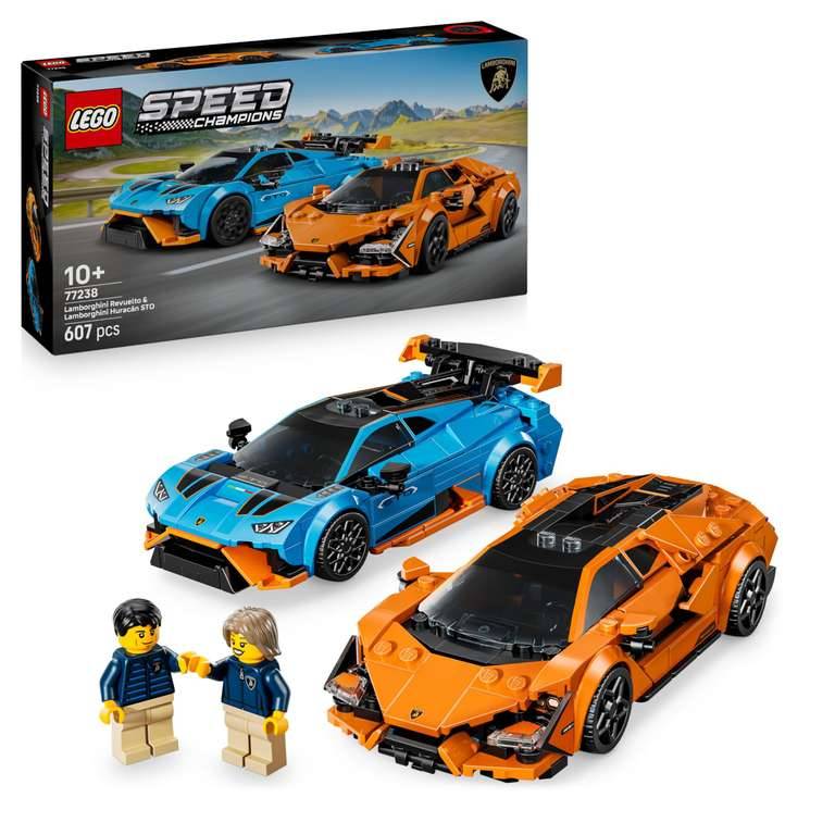 Pack de 2 coches LEGO Speed Champions: Lamborghini Revuelto y Huracán STO 77238