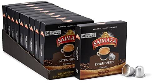 Pack de cajas de cápsulas de café Saimaza Extra Fuerte, 200 cápsulas