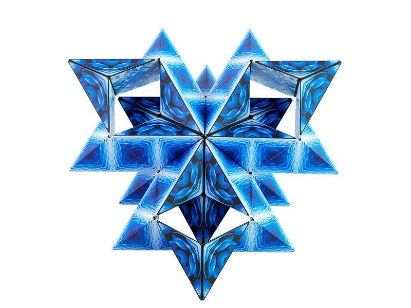 Cubo magnético transformable SHASHIBO Blue Planet en forma de estrella azul