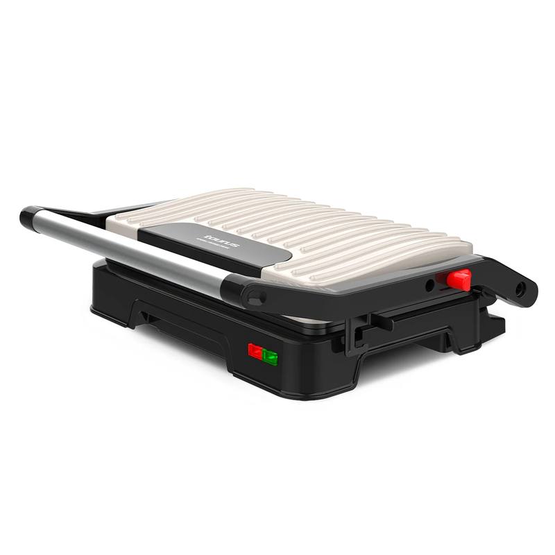 Grill eléctrico Taurus MyGrill Vintage de 1000 W en color crema y negro