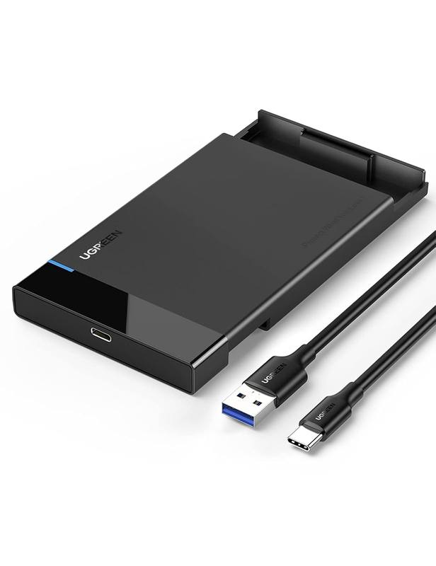 Carcasa UGREEN negra para disco duro o SSD de 2,5 pulgadas con cable USB